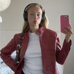 ✨VINTAGE DANIER RED LEATHER  JACKET